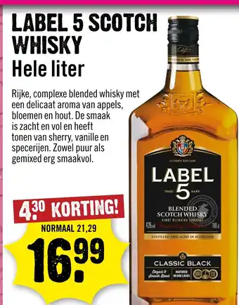 Dirck 3 Label 5 scotch whisky aanbieding