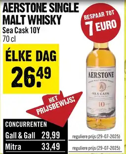 Dirck 3 Aerstone Single Malt whisky sea cask 10Y aanbieding