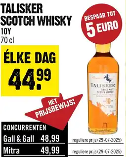 Dirck 3 Talisker scotch whisky 10Y aanbieding