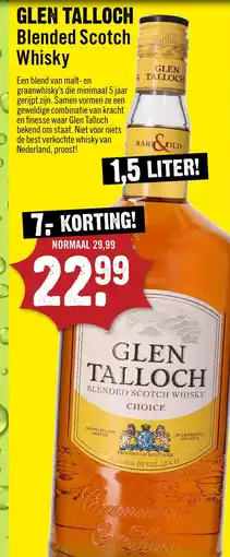 Dirck 3 Glen Talloch Blended Scotch O Whisky aanbieding
