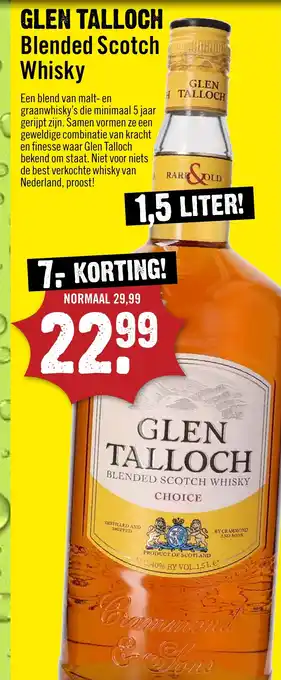 Dirck 3 Glen Talloch Blended Scotch O Whisky aanbieding
