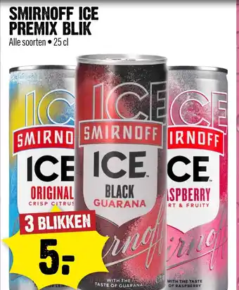 Dirck 3 Smirnoff ice premix blik aanbieding
