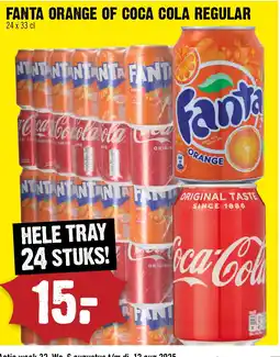 Dirck 3 Fanta orange of coca cola regular aanbieding