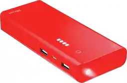 Bol.com Trust Primo 10.000 mAh powerbank Rood Lithium-Ion (Li-Ion) aanbieding