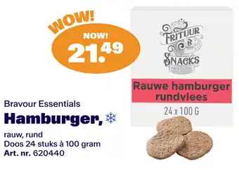 Bidfood Bravour Essentials Hamburger rauw, rund aanbieding