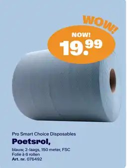 Bidfood Pro Smart Choice Disposables Poetsrol aanbieding
