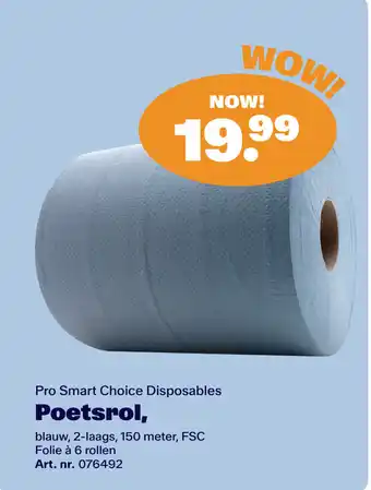 Bidfood Pro Smart Choice Disposables Poetsrol aanbieding