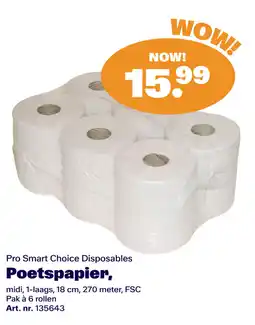 Bidfood Pro Smart Choice Disposables Poetspapier, aanbieding