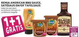 De Boerenschuur Remia american bbq sauce, satésaus en of tafelsaus aanbieding