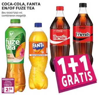 De Boerenschuur Coca cola, fanta en of fuze tea aanbieding