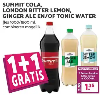 De Boerenschuur Summit cola, london bitter lemon, ginger ale en/of tonic water aanbieding