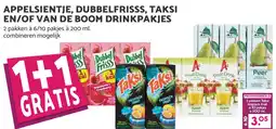 De Boerenschuur Appelsientje, dubbelfrisss, taksi en of van de boom drinkpakjes aanbieding