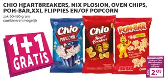 De Boerenschuur Chio heartbreakers, mix losion, oven chips, pom-bär,xxl flippies enof popcorn aanbieding