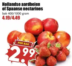 De Boerenschuur Hollandse aardbeien f Spaanse nectarines aanbieding
