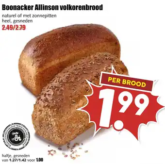 De Boerenschuur Boonacker Allinson volkorenbrood aanbieding