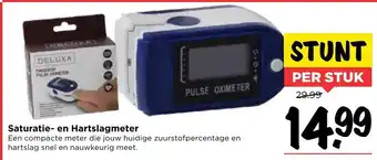 Vomar Voordeelmarkt Deluxa Saturatie- en Hartslagmeter aanbieding