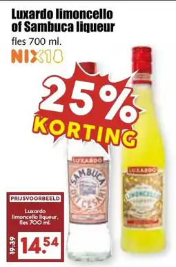 De Boerenschuur Luxardo limoncello of Sambuca liqueur aanbieding