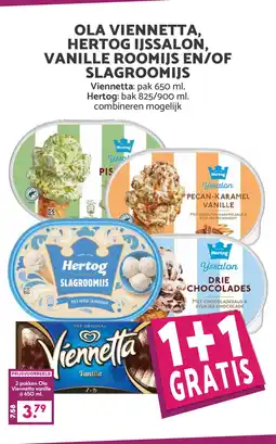De Boerenschuur Ola viennetta, hertog ijssalon, vanille roomijs en/of slagroomijs aanbieding