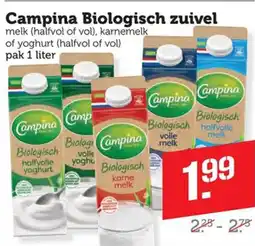 Dagwinkel Campina Biologisch zuivel aanbieding
