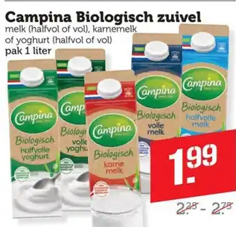 Dagwinkel Campina Biologisch zuivel aanbieding