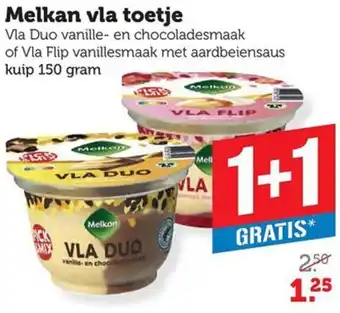 Dagwinkel Melkan vla toetje aanbieding