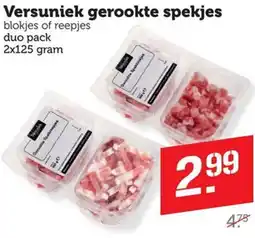 Dagwinkel Versuniek gerookte spekjes aanbieding