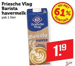 Dagwinkel Friesche Vlag Barista havermelk aanbieding