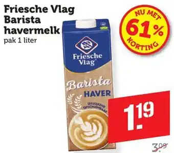 Dagwinkel Friesche Vlag Barista havermelk aanbieding