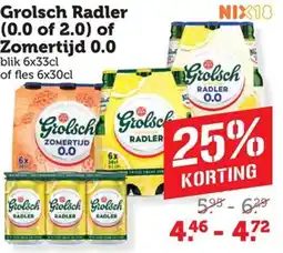 Dagwinkel Grolsch Radler (0.0 of 2.0) of Zomertijd 0.0 aanbieding