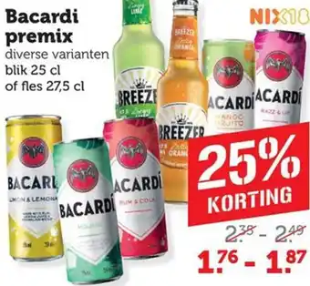 Dagwinkel Bacardi premix aanbieding