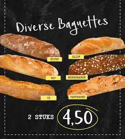 Bakkerij 't Stoepje Diverse Baguettes aanbieding