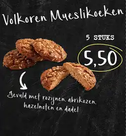 Bakkerij 't Stoepje Volkoren Mueslikoeken aanbieding