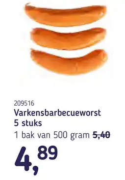 Van Hoeckel Varkensbarbecueworst aanbieding