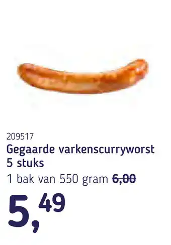 Van Hoeckel Gegaarde varkenscurryworst aanbieding