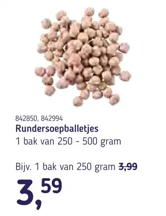 Van Hoeckel Rundersoepballetjes aanbieding