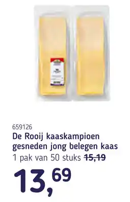 Van Hoeckel De Rooij kaaskampioen gesneden jong belegen kaas aanbieding