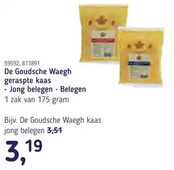 Van Hoeckel De Goudsche Waegh geraspte kaas aanbieding