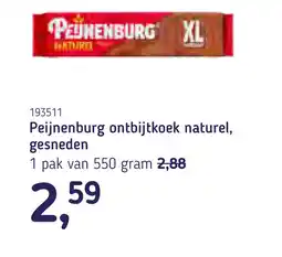 Van Hoeckel Peijnenburg ontbijtkoek naturel, gesneden aanbieding