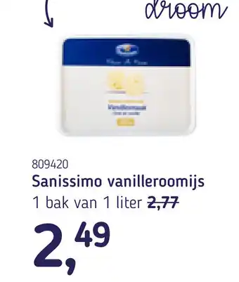 Van Hoeckel Sanissimo vanilleroomijs aanbieding