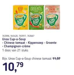 Van Hoeckel Unox Cup-a-Soup aanbieding