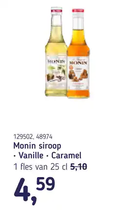 Van Hoeckel Monin siroop aanbieding