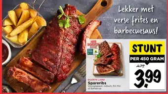 Vomar Voordeelmarkt Boer'n Land Spareribs 450g aanbieding