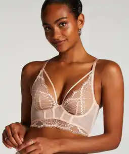 Hunkemoller Hunkemöller Niet-voorgevormde longline beugel bh Jade Roze aanbieding