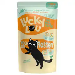Zooplus 16x 125g Lucky Lou Adult Gevogelte & Forel nat kattenvoer aanbieding