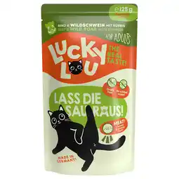 Zooplus 16x 125g Lucky Lou Adult Rundvlees & wild zwijn kattenvoer aanbieding