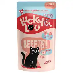 Zooplus 16x 125g Lucky Lou Adult Gevogelte & rundvlees nat kattenvoer aanbieding