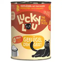Zooplus 6x 400g Lucky Lou Lifestage Adult Gevogelte Kattenvoer nat aanbieding