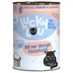 Zooplus 6x 400g Lucky Lou Lifestage Adult Gevogelte & Fazant Natte Kattenvoer aanbieding