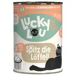 Zooplus 6x 400g Lucky Lou Lifestage Adult Gevogelte & Konijn Natte kattenvoer aanbieding