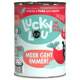 Zooplus 6x400g Lucky Lou Adult Gevogelte & Tonijn nat kattenvoer aanbieding
